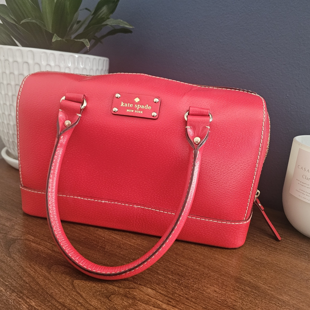 Kate Spade Red Leather Handbag